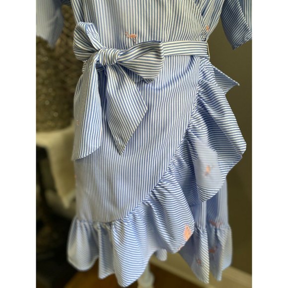 Romeo & Juliet Couture Flamingo Wrap Dress Small - Picture 7 of 11